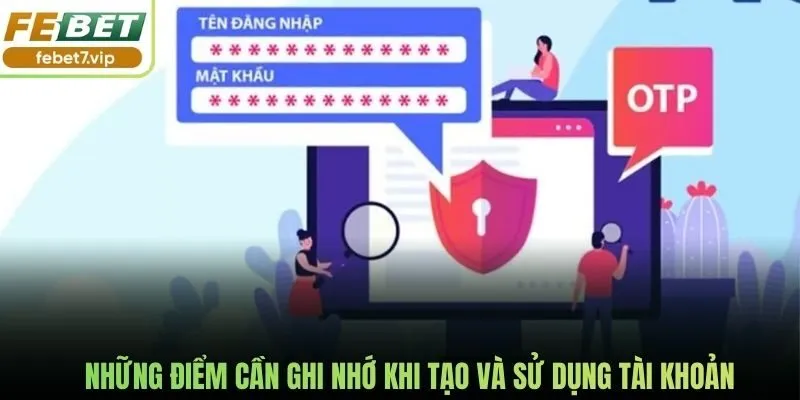 Những điểm cần ghi nhớ khi tạo và sử dụng tài khoản